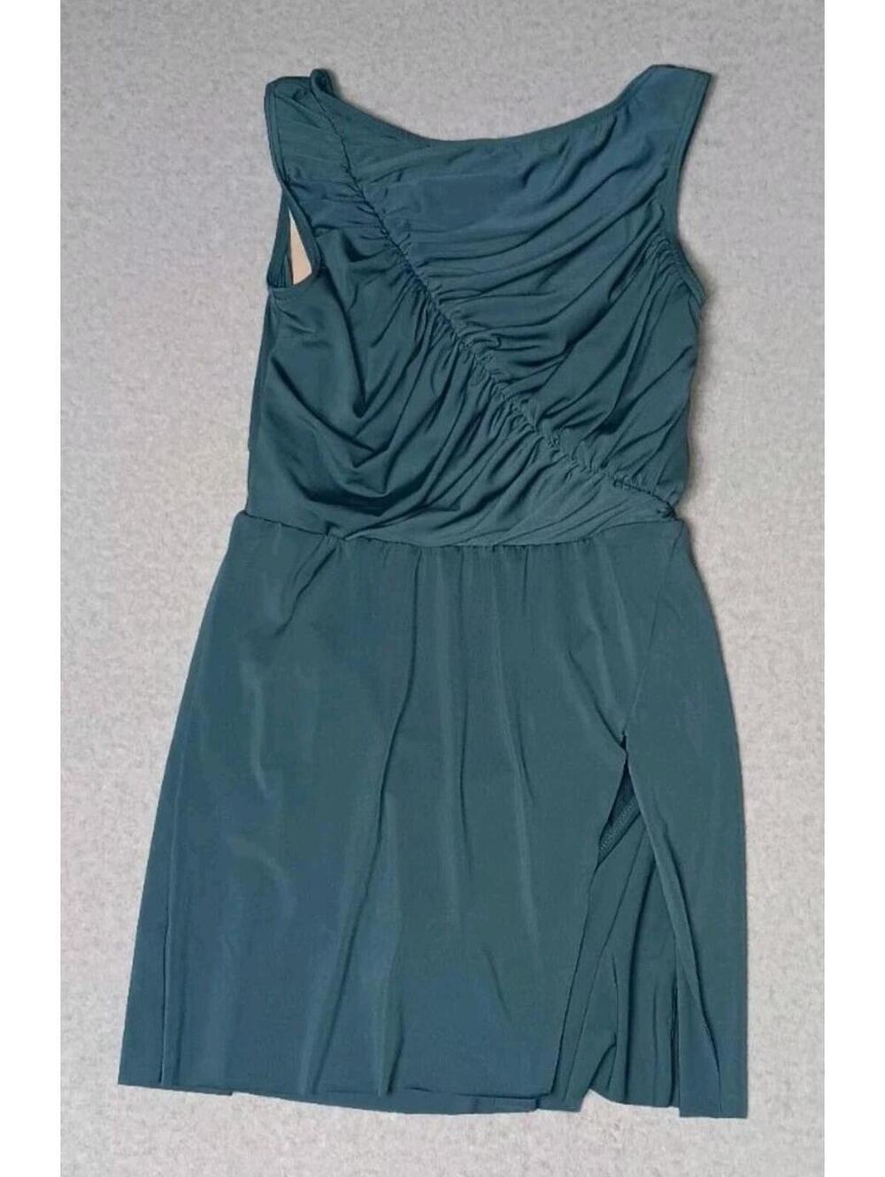 Weissman Dance Costume Dress Womens Size MA Blue Slit Side Sleeveless